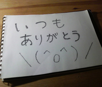 いつもありがとうのページ