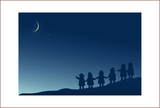 月夜のポンチャたち
