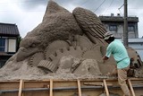 ひたちサンドアートフェスティバル10-07-15中型砂像