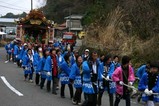 西金砂神社小祭礼09-3-22(2)棚谷国安和久の山車笠抜き
