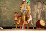 西金砂神社田楽舞・種まき一本高足