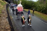 西金砂神社小祭礼09-3-20(3)赤土笠揃え