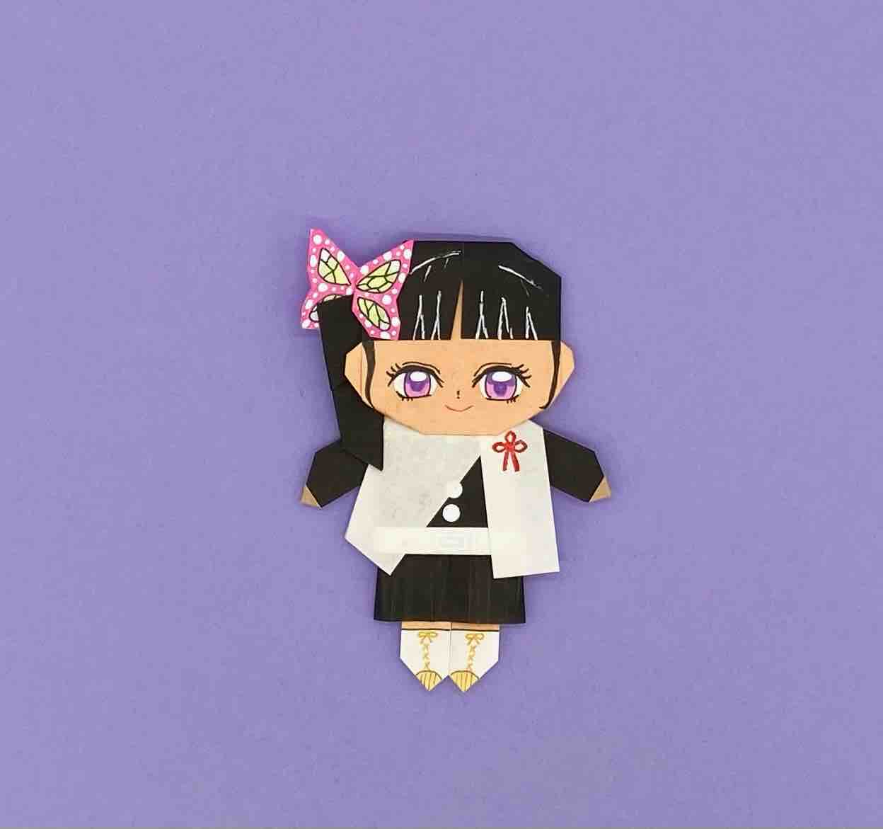 折り紙日記 栗花落カナヲ 鬼滅の刃キャラクター折り紙