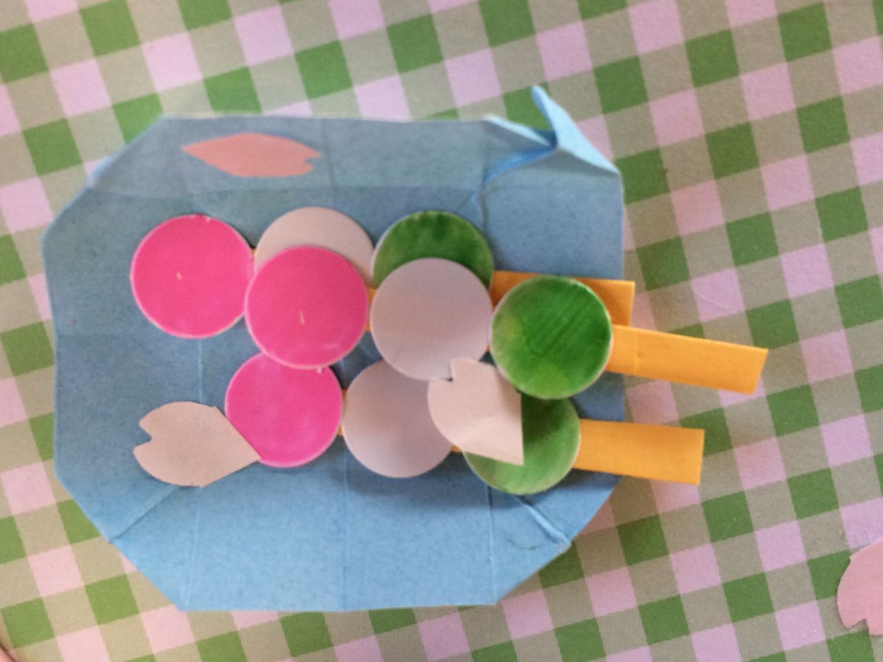 折り紙日記 お花見プーさん折り紙