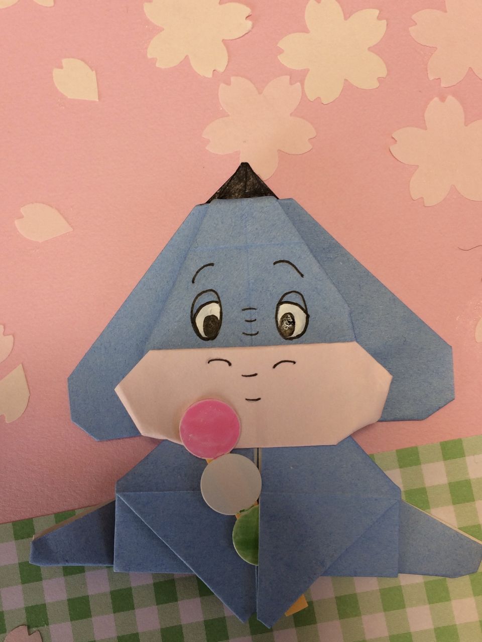 折り紙日記 お花見プーさん折り紙 折り紙日記 お花見プーさん折り紙