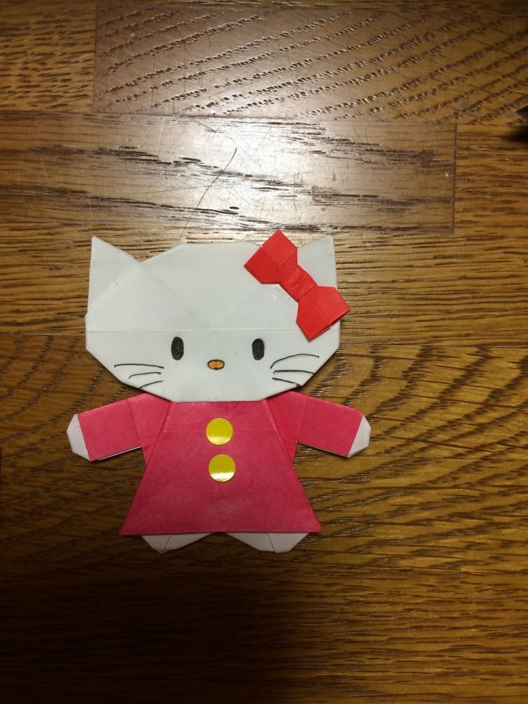 折り紙日記 キティちゃんとダニエルくん折り紙 折り紙日記 キティちゃんとダニエルくん折り紙