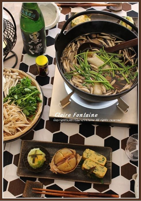 きりたんぽ鍋 シメはお蕎麦で Clairefontaine