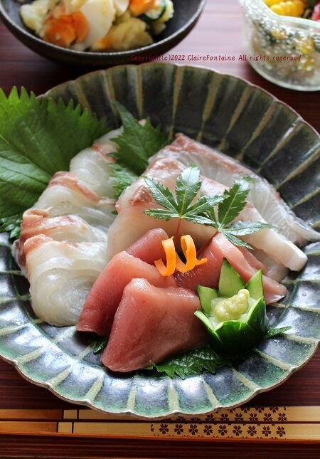 刺身と 野菜のおつまみで家呑み Clairefontaine 刺身と 野菜のおつまみで家呑み Clairefontaine