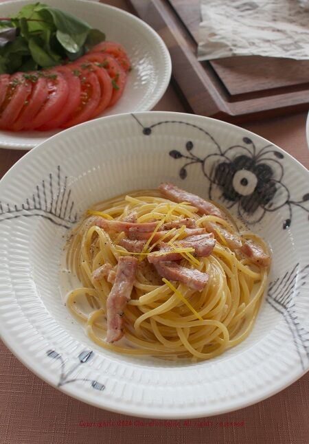 レモンクリームパスタ！ズッキーニの海老トマト詰め！で、おうち