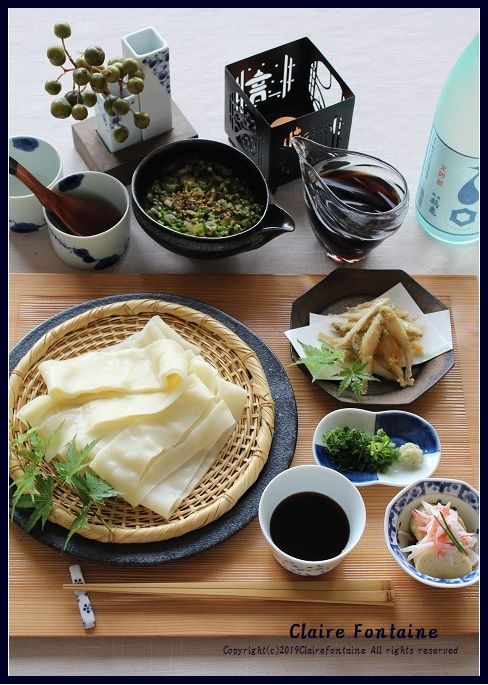 ひもかわうどん は 日本酒で Clairefontaine