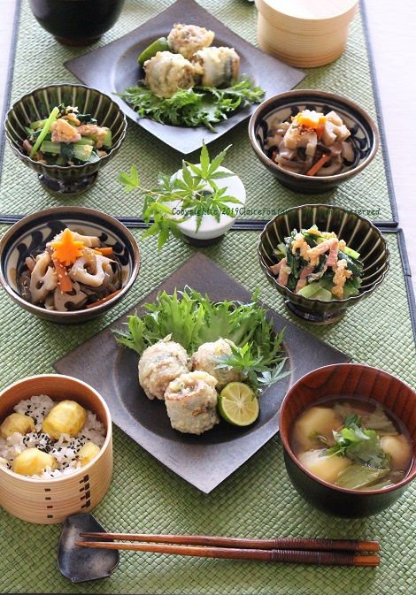 栗おこわ で まごわやさしい 秋和食 Clairefontaine