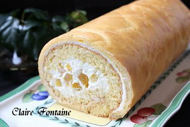 栗のシューロールケーキ Clairefontaine 栗のシューロールケーキ Clairefontaine