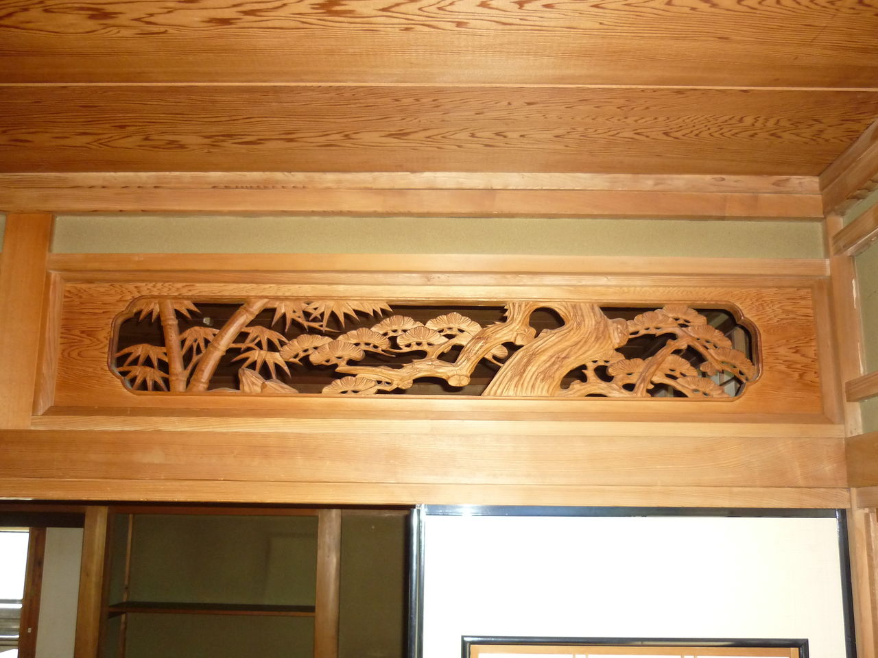 欄間 彫刻 彫物 和室 昭和