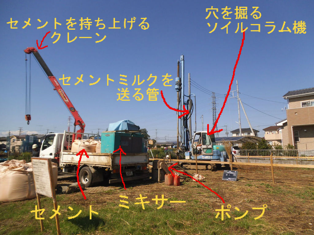 地盤改良 柱状改良工法 くらら日記