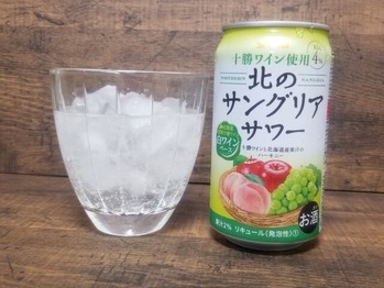 さけにゅー　北のサングリアサワー注ぎ１