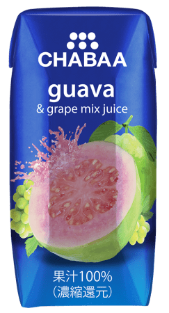 Chabaa 果汁100 グァバ グレープミックス ブラッドオレンジ 180ml さけにゅー 酒news