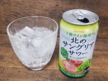 さけにゅー　北のサングリアサワー注ぎ２