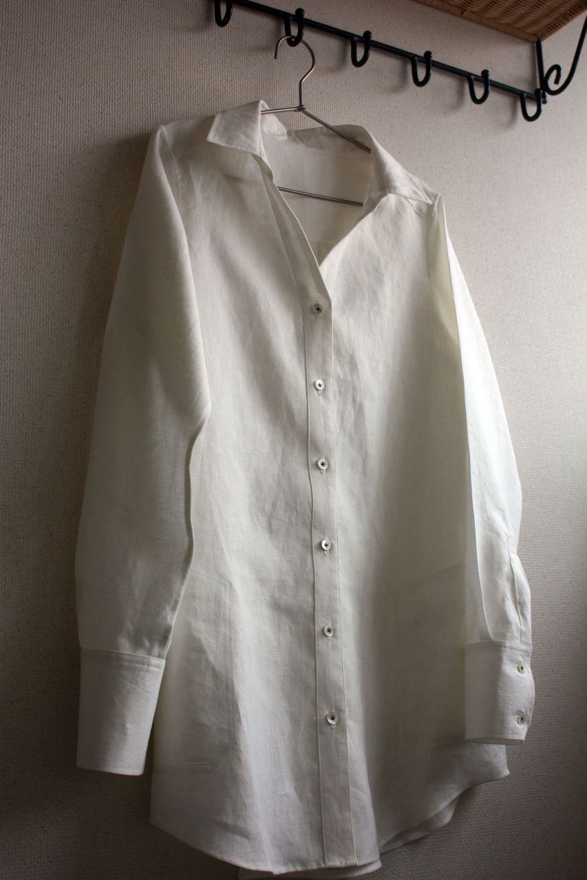 パターンレーベル シャツワンピ 絵本と積み木と手作りと