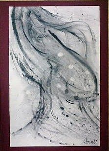 描き初めは『風の抽象表現』 （木炭＆木炭粉他で描く） : clinicalart