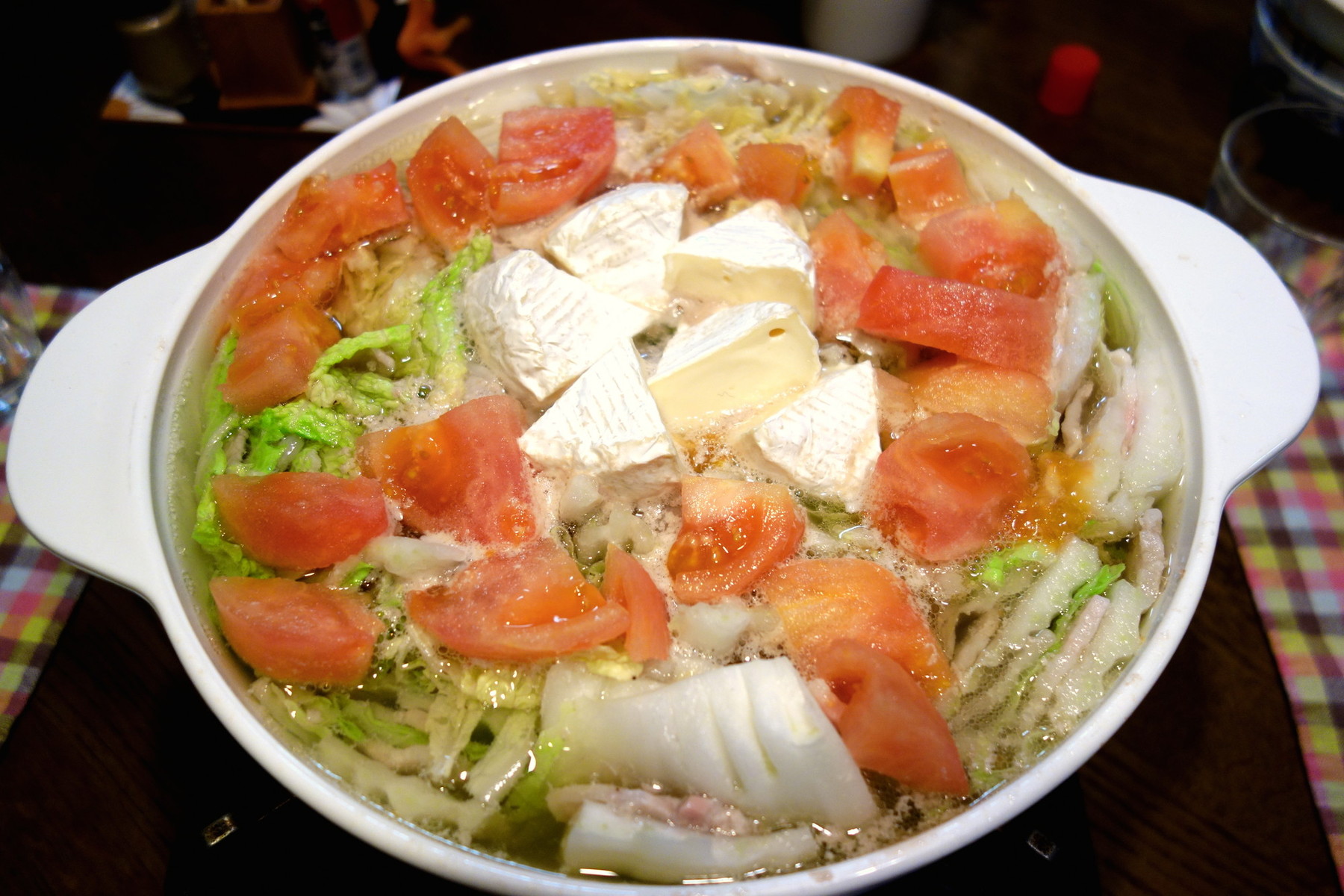 今日の料理217 カマンベール白菜ミルフィーユ鍋 クリントンのひとりごと