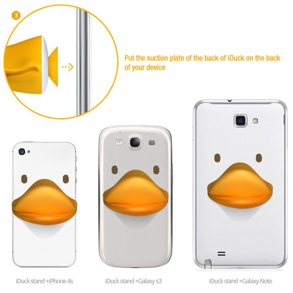 Iphoneをアヒル口にしたらカワイクなる アヒルのくちばしが鮮やかなスタンド Iduck きよおと Kiyoto