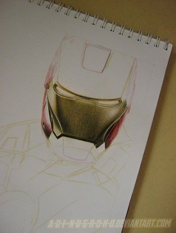 色鉛筆で描かれたアイアンマンの質感がハンパない きよおと Kiyoto