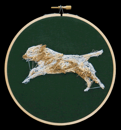 刺繍で描かれた犬が走る 走る 走る Gifアニメーション きよおと Kiyoto 刺繍で描かれた犬が走る 走る 走る Gifアニメーション きよおと Kiyoto
