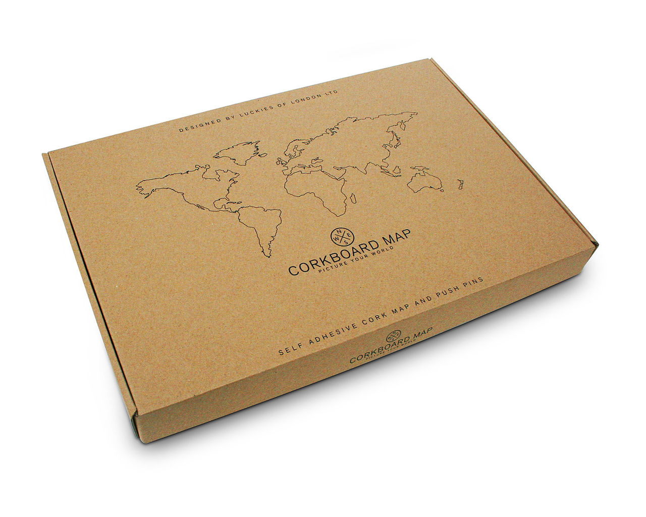 旅の思い出を世界地図のコルクボードに貼りつける コルクマップ きよおと Kiyoto