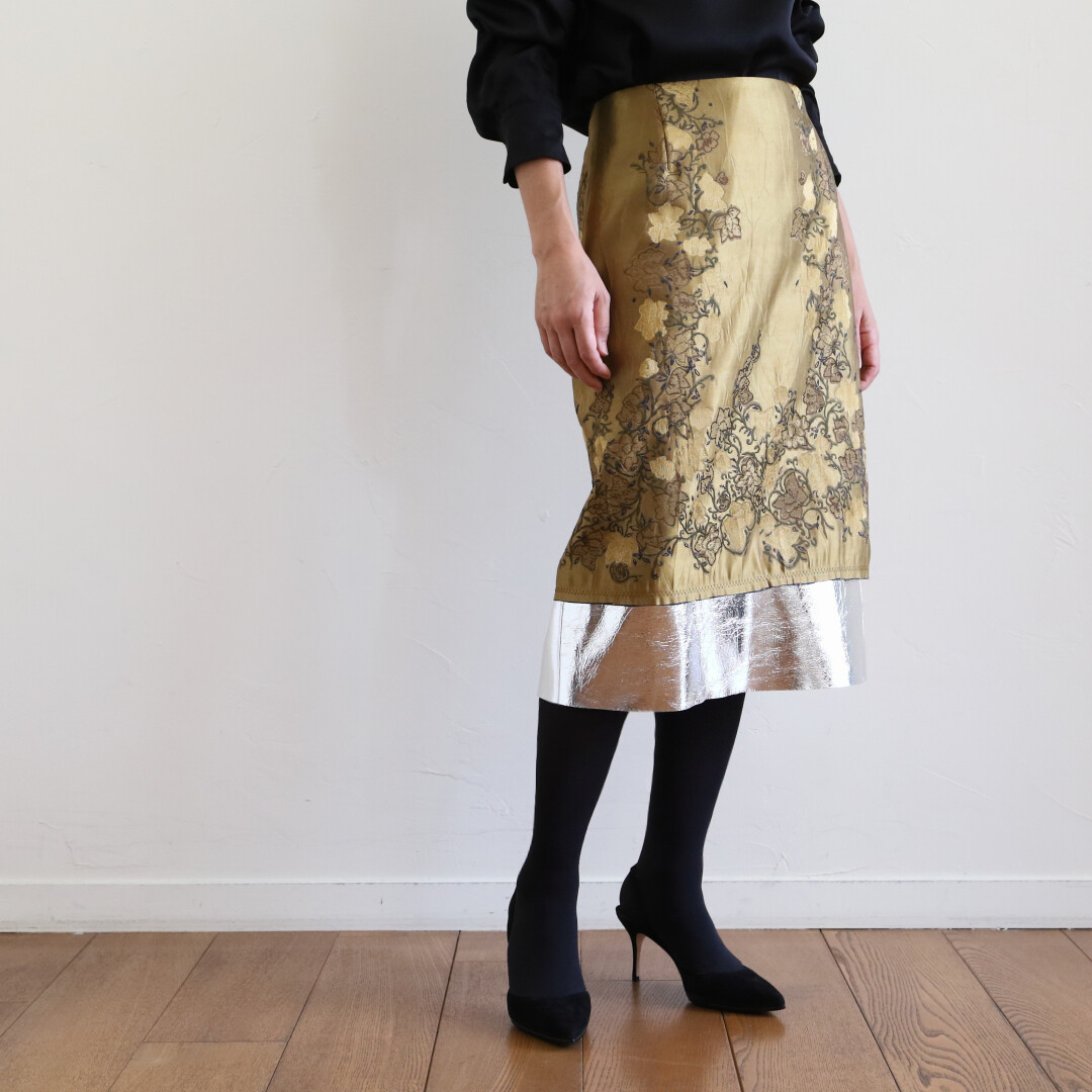 DRIES VAN NOTEN ~ ゴールド × シルバーのスカート : CLOSET DRIES VAN NOTEN ~ ゴールド × シルバーのスカート : CLOSET