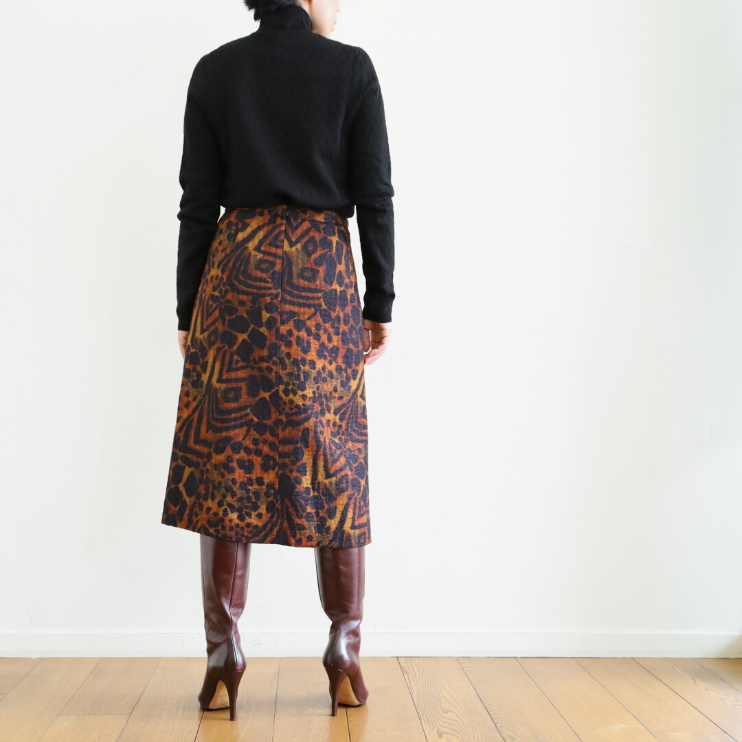 Dries Van Noten◆ポルカドット ジャカードスカート DRIES VAN NOTEN ~ クロコダイルジャガードのスカート : CLOSET