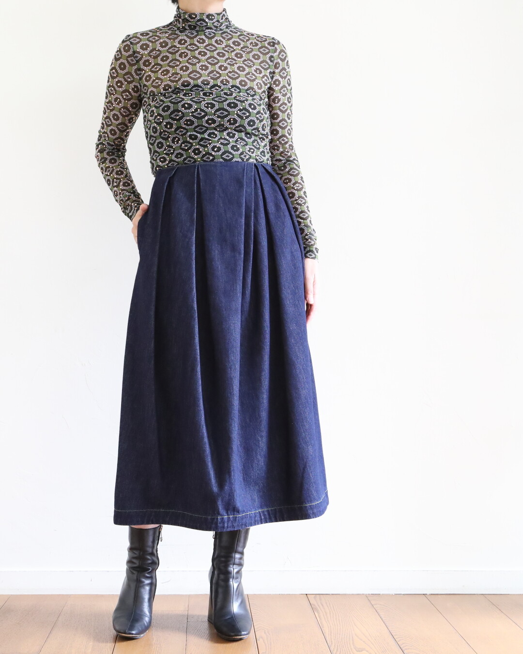 DRIES VAN NOTEN ～ デニムのセミフレアースカート : CLOSET
