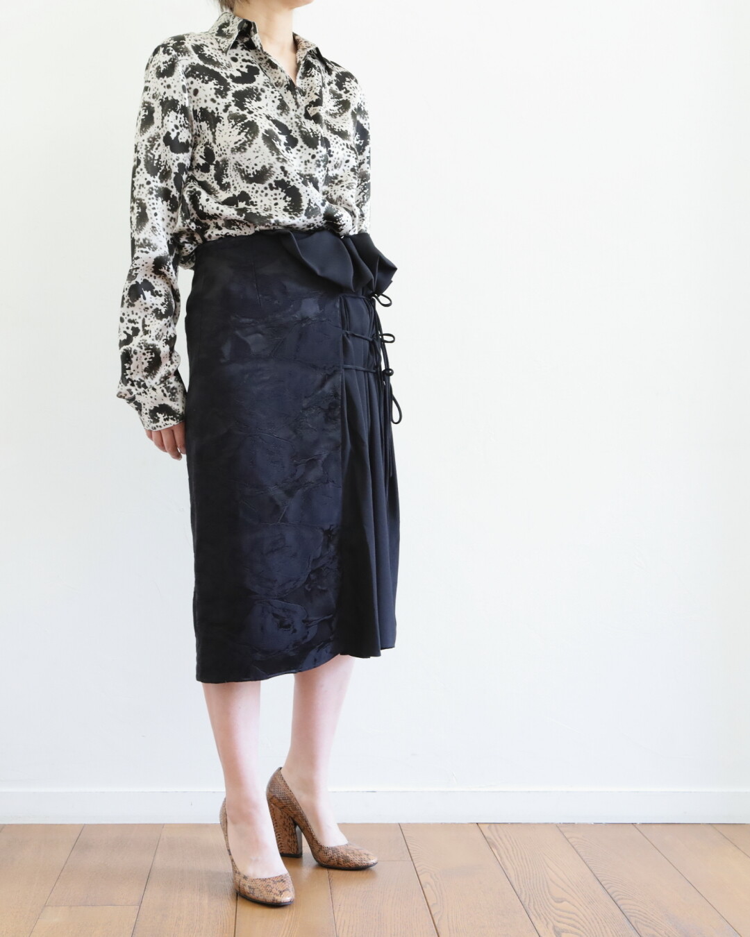 DRIES VAN NOTEN ~ モノトーンの蘭のプリントシャツ : CLOSET DRIES VAN NOTEN ~ モノトーンの蘭のプリントシャツ : CLOSET