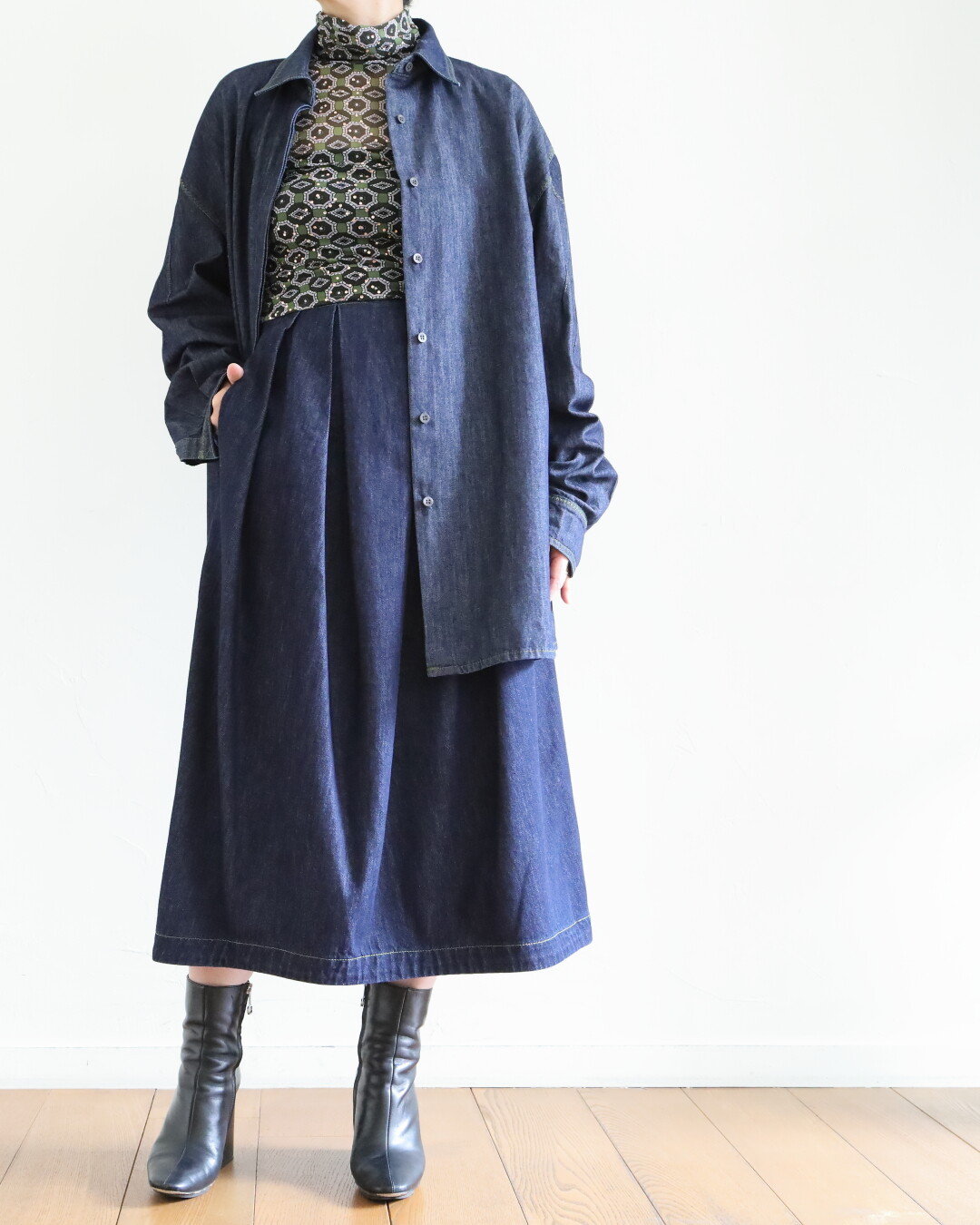DRIES VAN NOTEN ～ デニムのセミフレアースカート : CLOSET