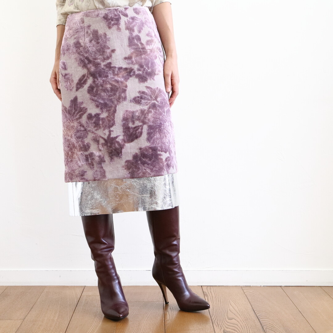 DRIES VAN NOTEN ~ レザーミックスのスカート : CLOSET DRIES VAN NOTEN ~ レザーミックスのスカート : CLOSET