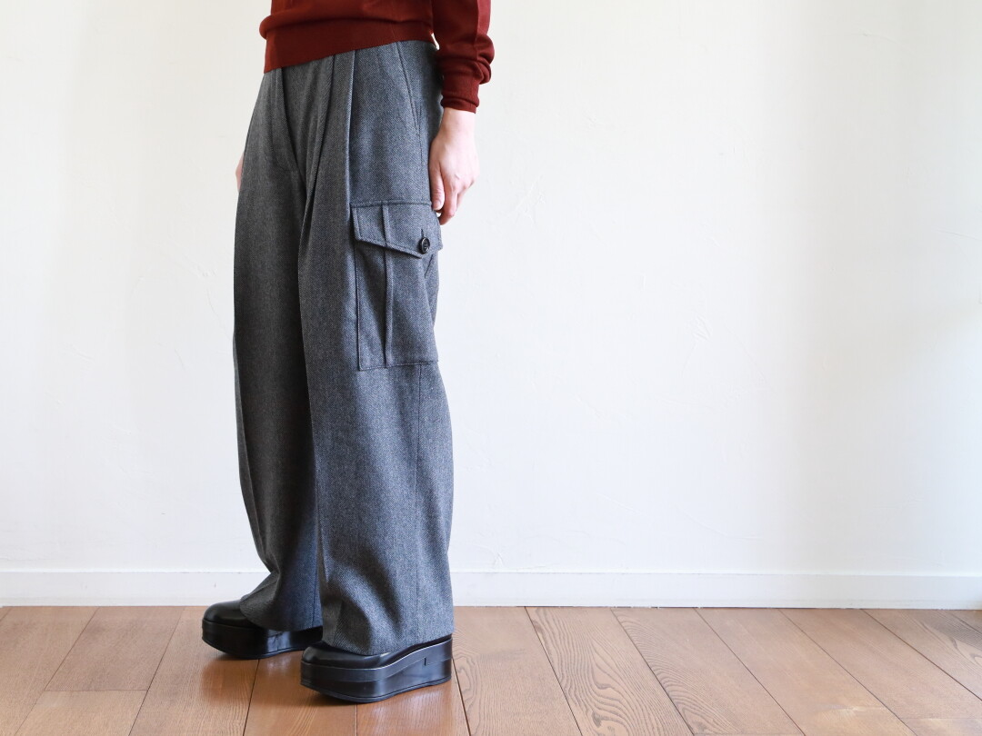 【新品同様】DRIES VAN NOTEN ヘリンボーン ツイード カーゴパンツ DRIES VAN NOTEN ～ ヘリンボーンのカーゴパンツ : CLOSET