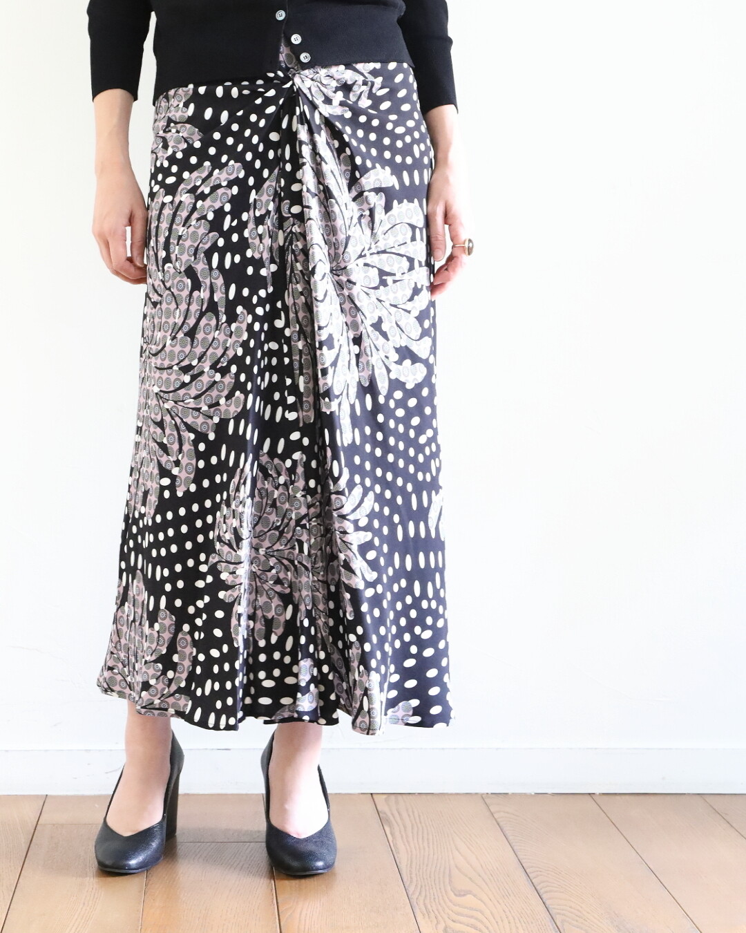 【大人気】Dries Van Noten ハイウエスト ドレープスカート DRIES VAN NOTEN ~ ドレープが美しいスカート : CLOSET