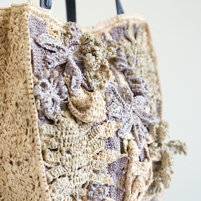 JAMIN PUECH ラフィア編み Jamin Puech カゴバッグ ラフィア マルチ