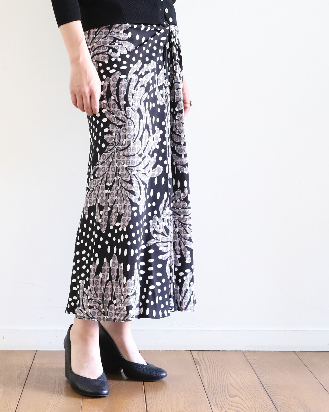【大人気】Dries Van Noten 幾何学プリント スカート DRIES VAN NOTEN ~ ドレープが美しいスカート : CLOSET