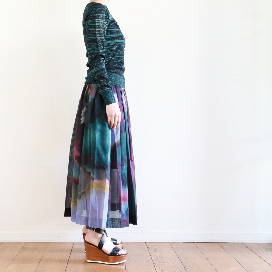 DRIES VAN NOTEN ~ 透け感があるプリーツスカート : CLOSET