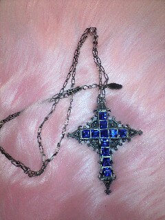 Moi-meme-Moitie ブルージュエル十字架ペンダント Moi-meme-Moitie / ブルージュエル十字架ペンダント | 高価買取