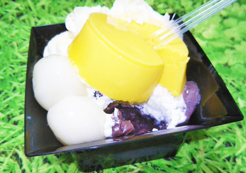 北海道十勝産小豆使用 プリン&白玉ぜんざい