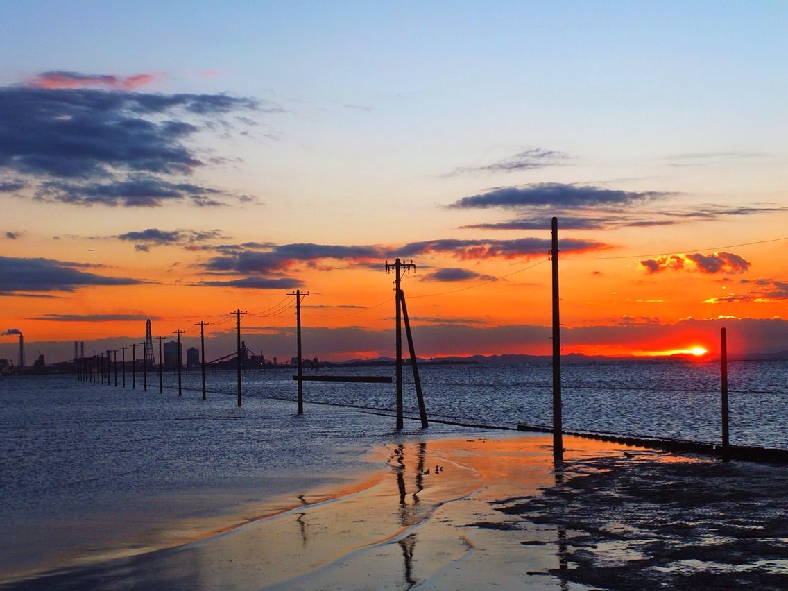 千葉】海に続く電柱 江川海岸 : 何度でも訪れたい日本の風景