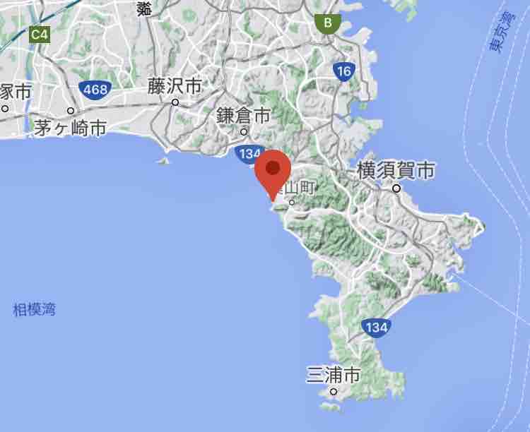 葉山森戸神社前からの富士山曼荼羅図、裕次郎灯台湘南の海