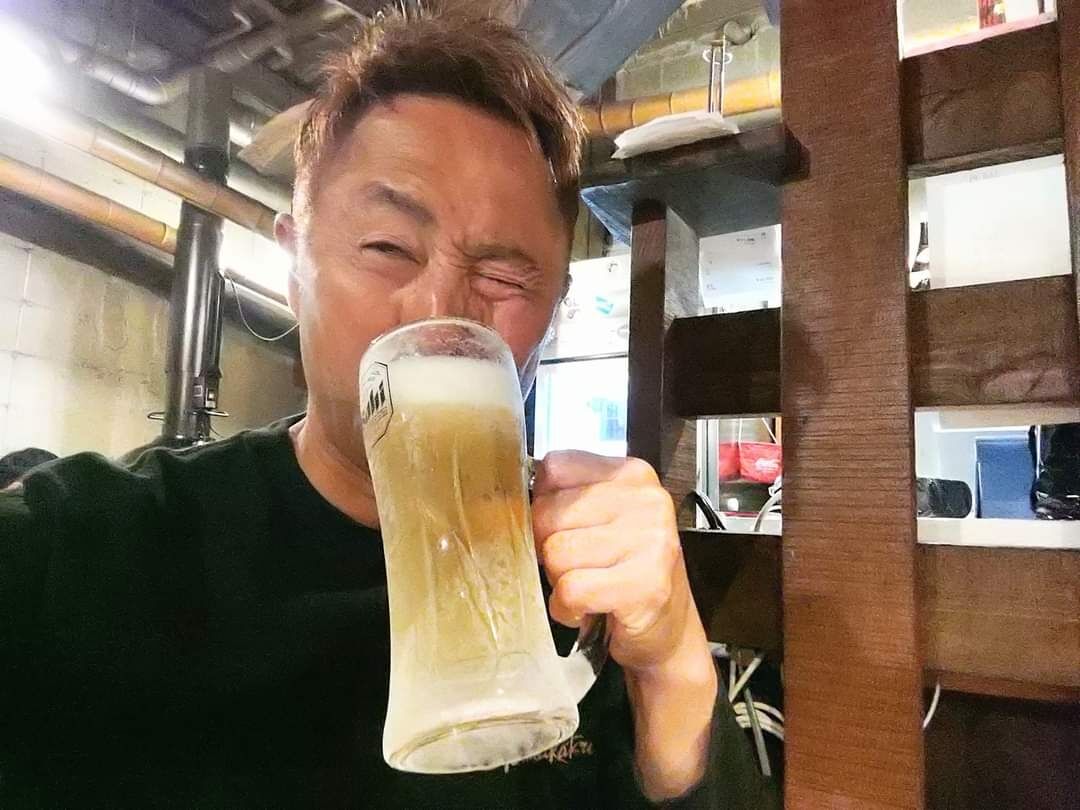 今日は、まるちゃん達と近所の｢みずしまホルモン｣で焼肉&生ビール🍺です😍💞
