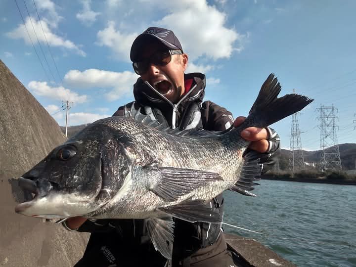 近所の地方の風裏の護岸でチヌ釣りでした😅