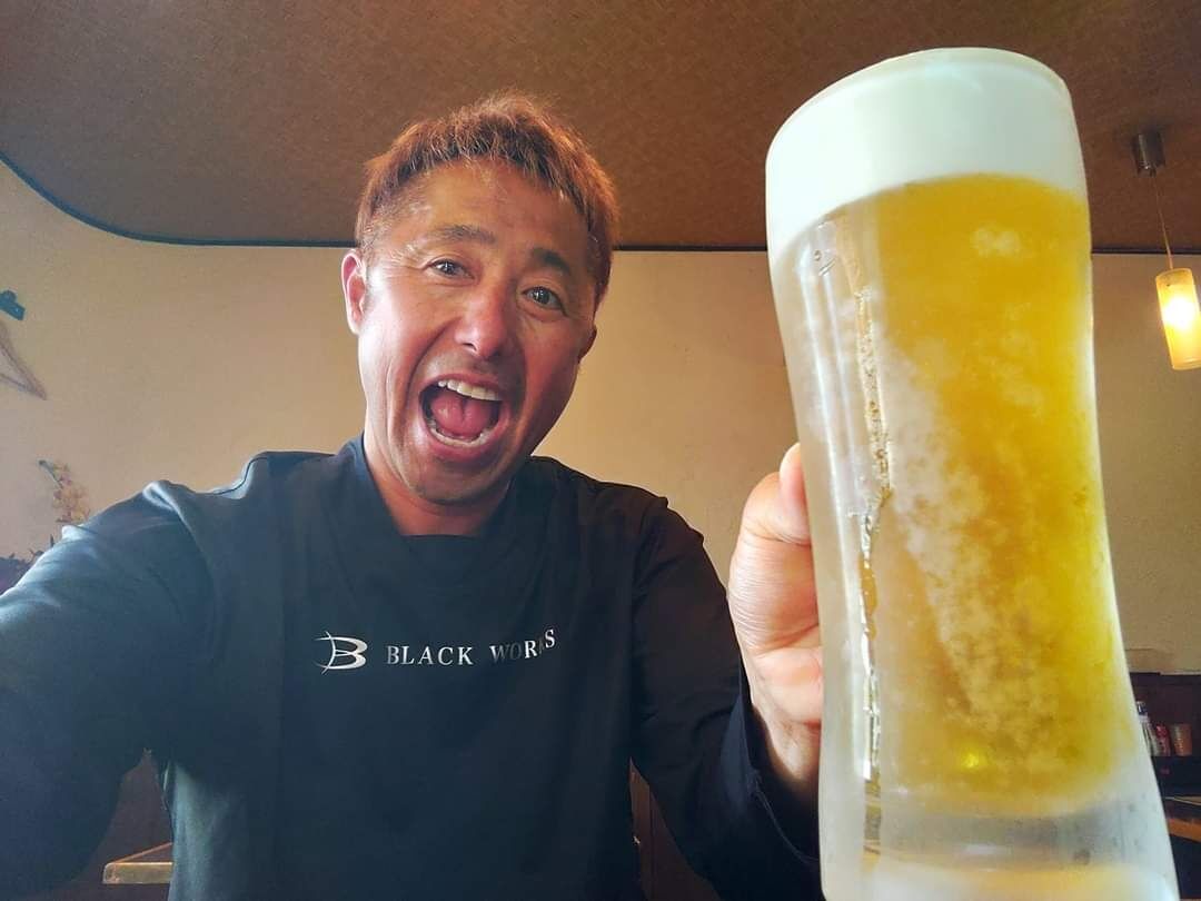 アオリイカの握り寿司&刺身&焼鳥&生ビール🍺めっちゃ美味ぇー😍💞