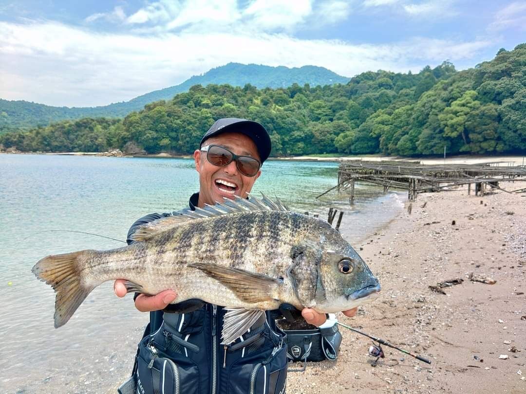 先日の広島県安芸の宮島の渚釣りでのチヌ釣りは
