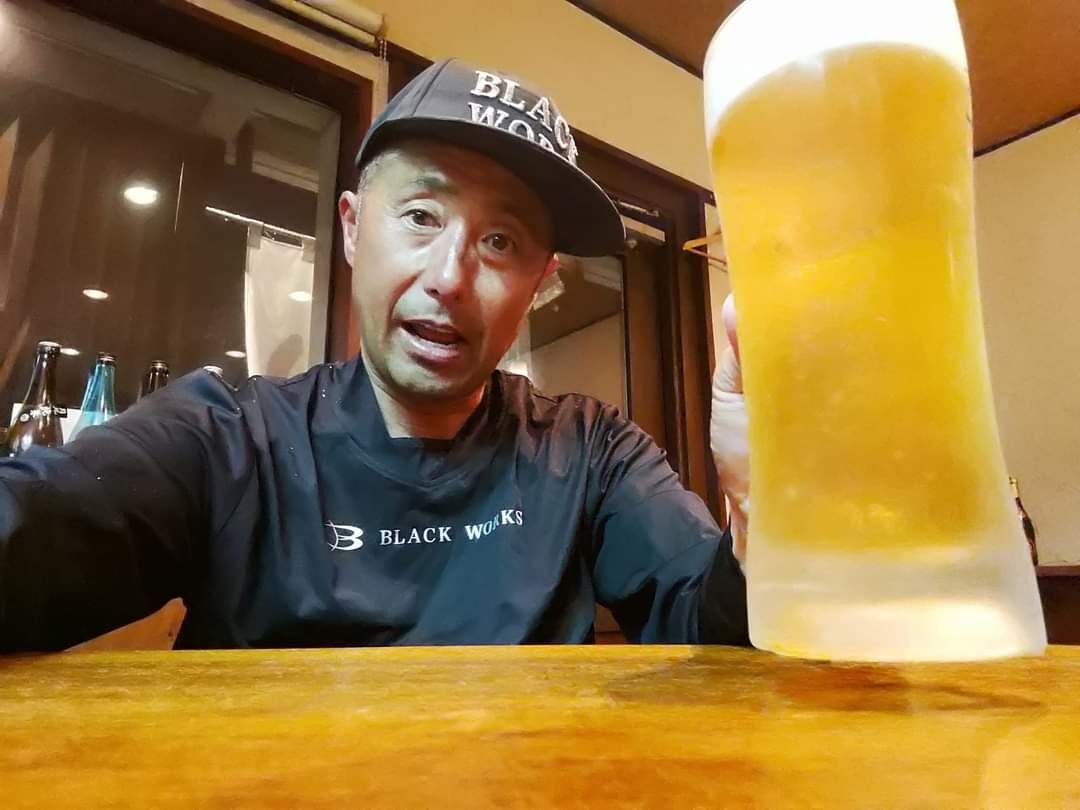 片付け終わって、近所の｢旬菜海鮮処縁｣で反省しました🍺😉🎵