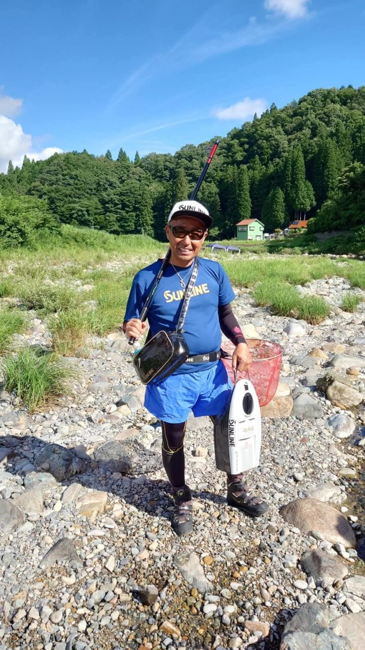 広島県吉和川で土曜日は名釣祭からの昨日は名釣会鮎釣り大会でした😉🎵