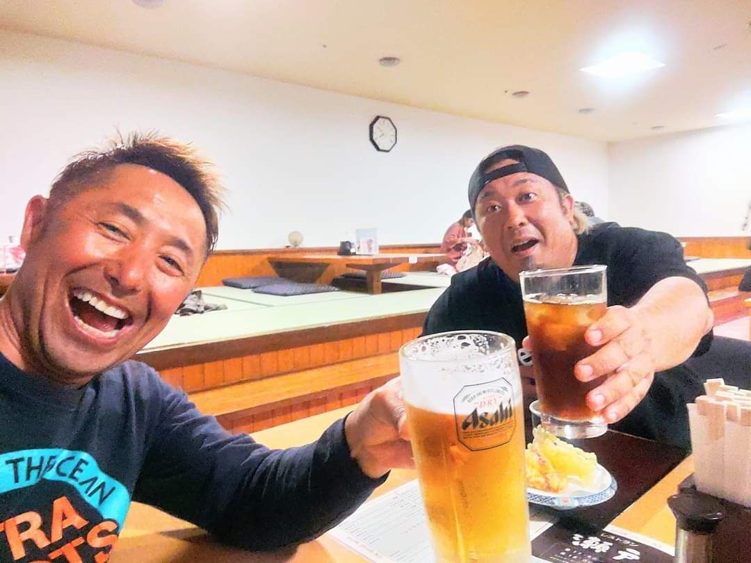 今日は倉敷で｢MONGOL800｣サッシーとビール🍺です😉🎵